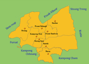 Kampong thom geography map